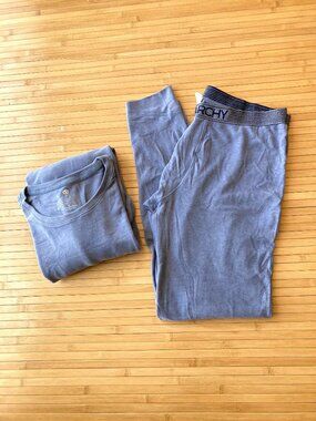 David Archy Thermal Long Johns Base Layer Loungewear Set Mens XL Blue NEW